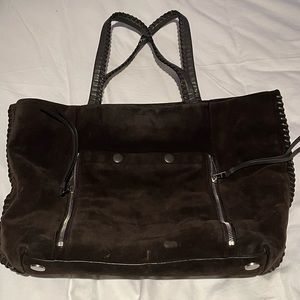 All Saints suede tote